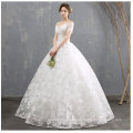 2019 New Off Shoulder Ball Gown Wedding Dress Floor Length Luxury Beaded Wedding Dress Bridal Gown